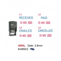 Self Inking Date Stamp 4850P4-L 25x5mm